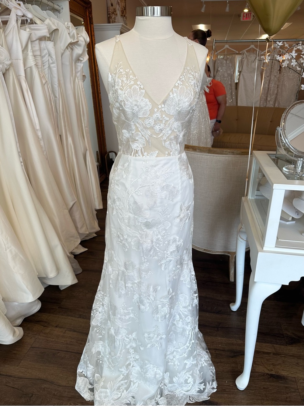 Floral Lace Bridal Gown by Desiree Hartsock Size 14